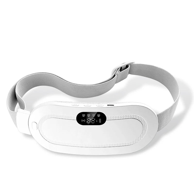 Electric Period Cramp Massager Vibrating Heating Belt for Menstrual Waist Stomach Abdominal Warm Palace Belt